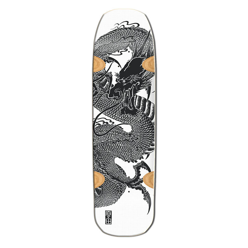 Santa Monica Airlines 9" x 32.25" Smart Tech Black BENNETT HARADA DRAGON Skateboard Deck - 5150 Skate Shop