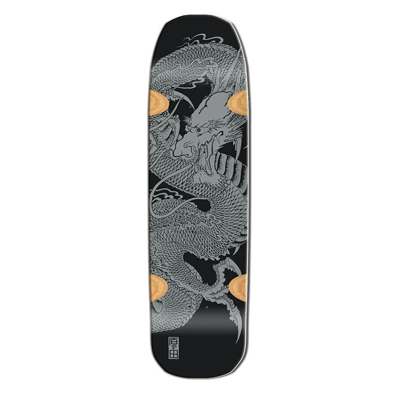 Santa Monica Airlines Series 3 Limited 9" x 32.25" Black Dip Silver BENNETT HARADA DRAGON Skateboard Deck - 5150 Skate Shop