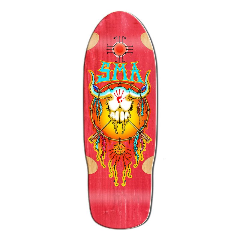Santa Monica Airlines Series Three 30.25" x 10.125" Humpston Dream Catcher Red Stain Skateboard Deck