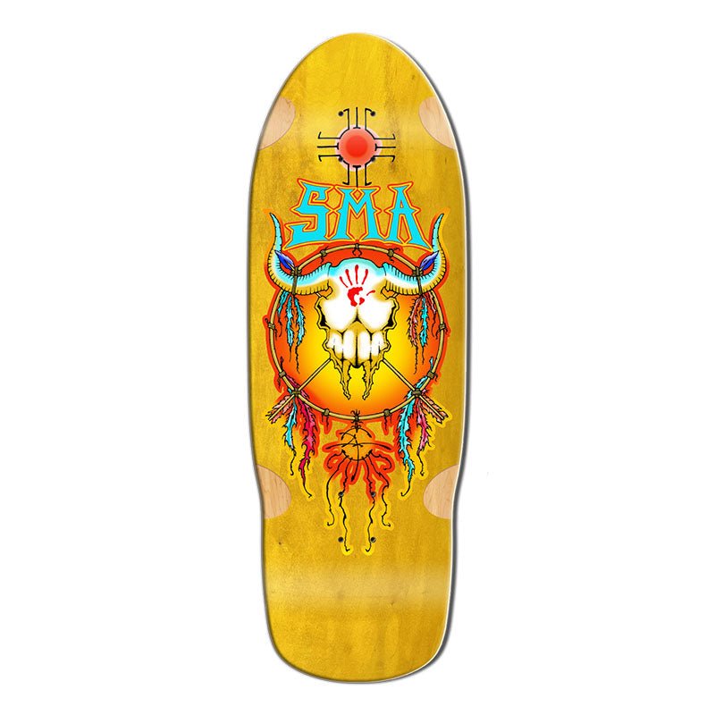 Santa Monica Airlines Series Three 30.25" x 10.125" Humpston Dream Catcher Yellow Stain Skateboard Deck