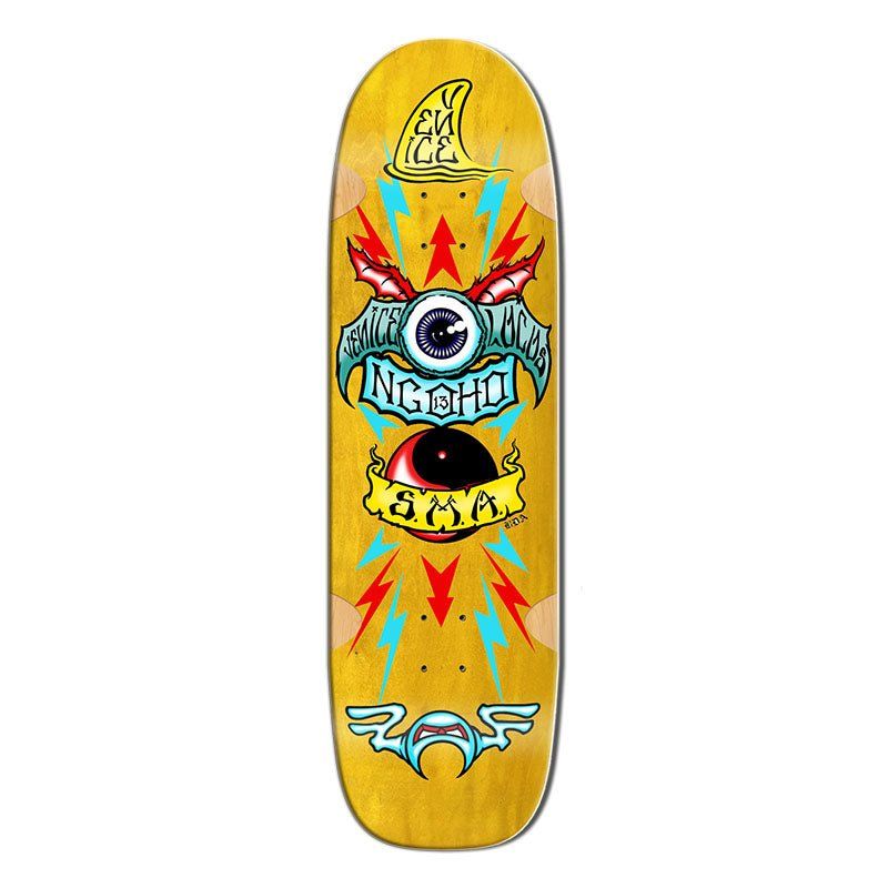 Santa Monica Airlines Series Three 9.5" x 33.75" NGOHO Yellow Stain Skateboard Deck 5150 Skate Shop