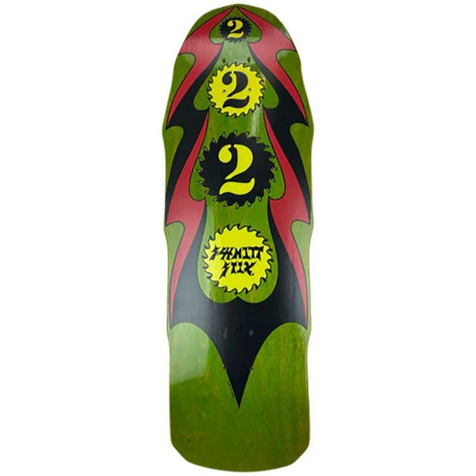 Schmitt Stix 10" x 31.75" Ripsaw 2 GREEN STAIN Skateboard Deck 5150 Skate Shop
