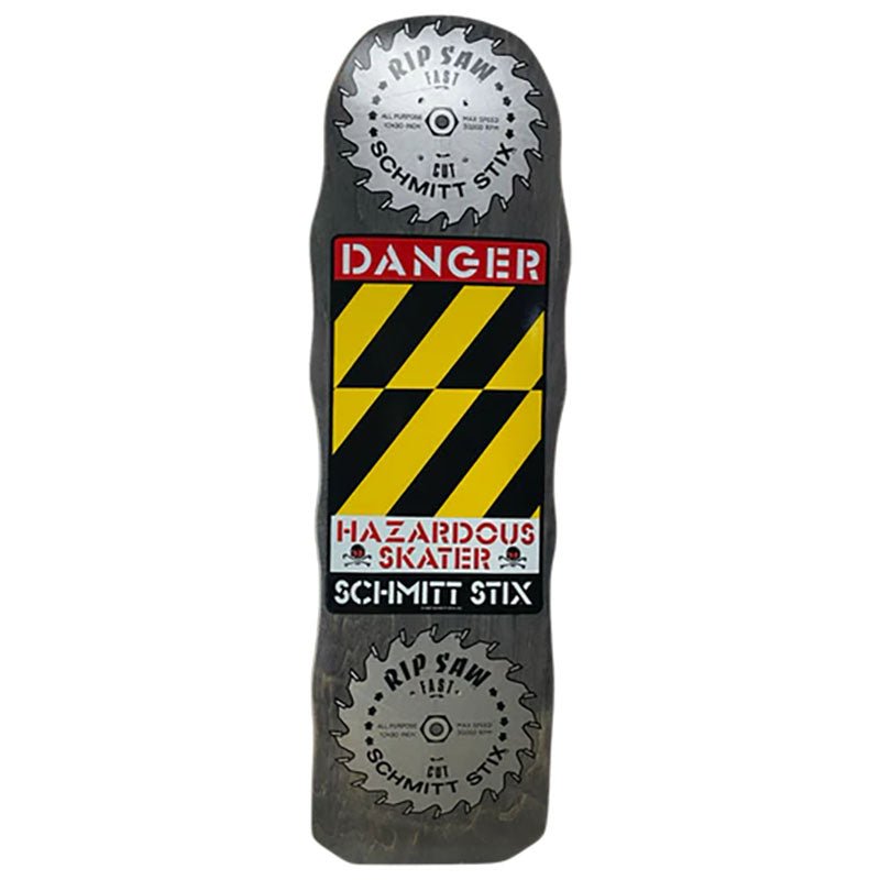 Schmitt Stix 10" x 33" BLACK STAIN Danger Saw Skateboard Deck (On The Way)