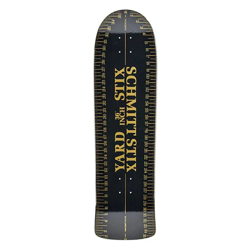 Schmitt Stix 9.625" x 36" Yard Stick BLACK Re-Issue Skateboard Deck 5150 Skate Shop