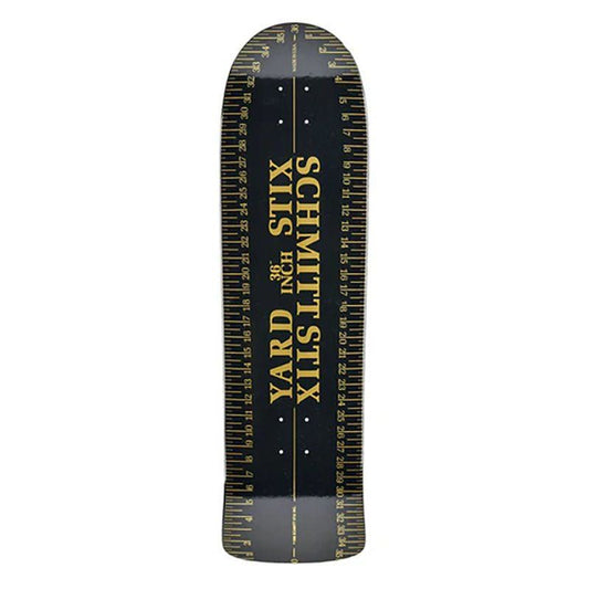 Schmitt Stix 9.625" x 36" Yard Stick BLACK Re-Issue Skateboard Deck 5150 Skate Shop