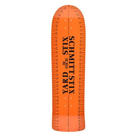 Schmitt Stix 9.625" x 36"Yard Stick ORANGE Re-Issue Skateboard Deck 5150 Skate Shop
