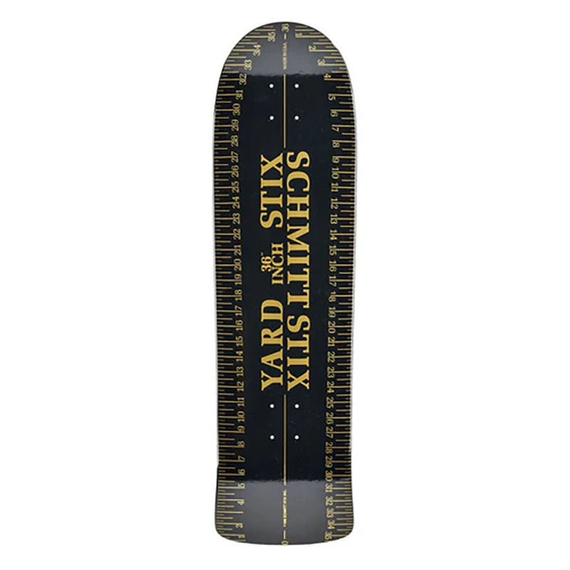 Schmitt Stix 9.625" x 36"Yard Stick BLACK Re - Issue Skateboard Deck - 5150 Skate Shop