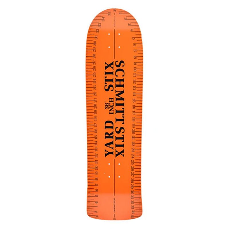 Schmitt Stix 9.625" x 36"Yard Stick ORANGE Re - Issue Skateboard Deck - 5150 Skate Shop