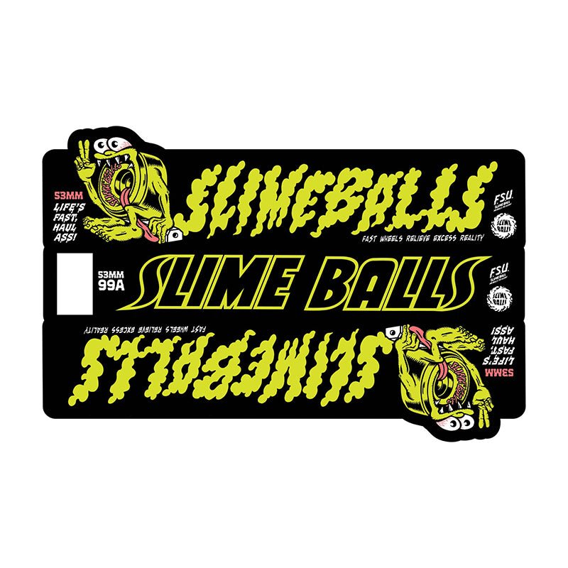 Slime Balls 53mm 99a Slime Gremmie Vomit Mini Black Skateboard Wheels 4pk - 5150 Skate Shop