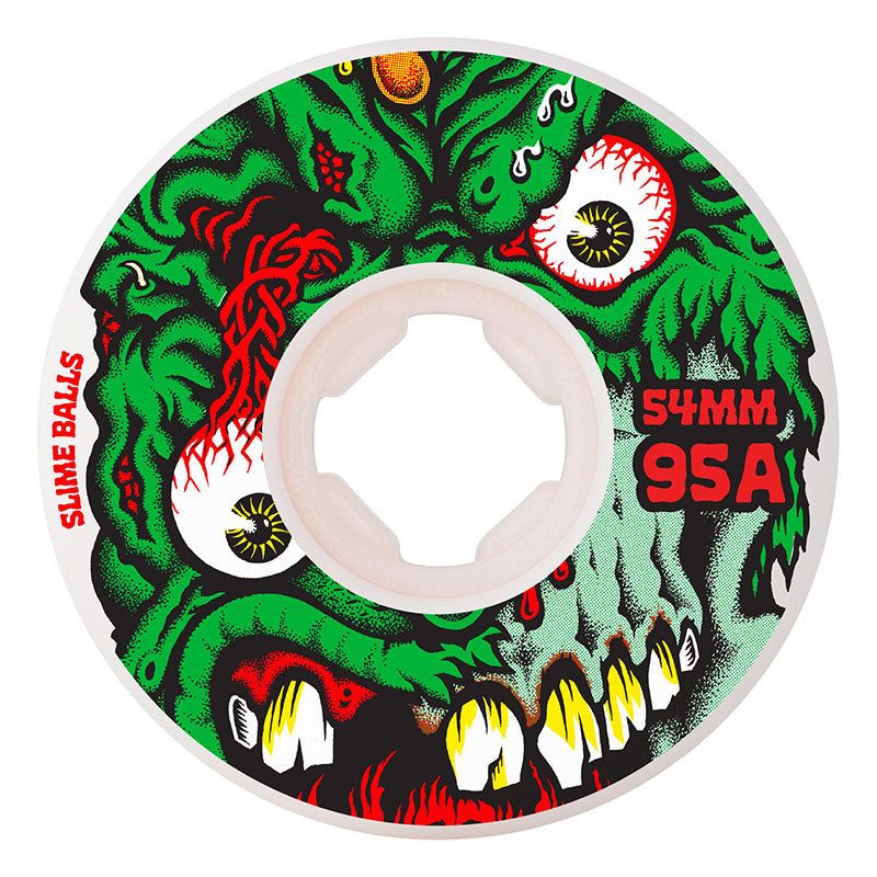 Slime Balls 54mm 95a Roskopp Face Two Reissue White Hardline Skateboard Wheels 4pk 5150 Skate Shop