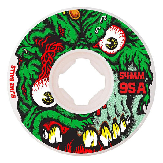 Slime Balls 54mm 95a Roskopp Face Two Reissue White Hardline Skateboard Wheels 4pk 5150 Skate Shop