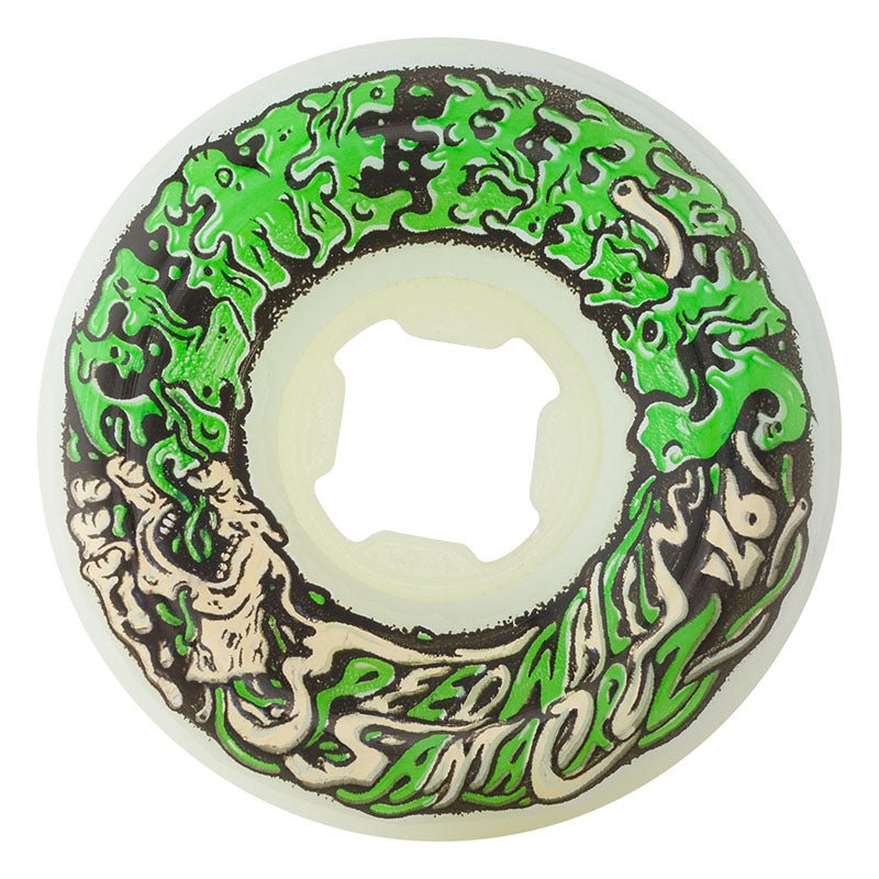 Slime Balls 54mm 97a Vomit Mini White Green Skateboard Wheels 4pk