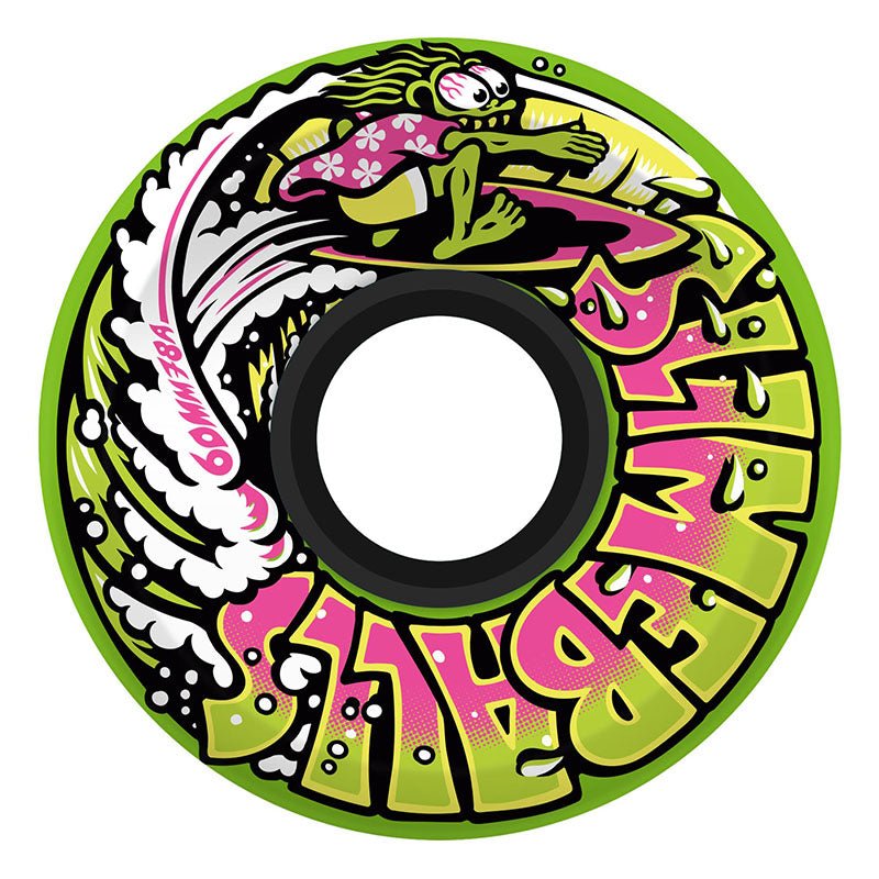 Slime Balls 60mm 78a Slime Surfer OG Slime Green Skateboard Wheels 4pk - 5150 Skate Shop