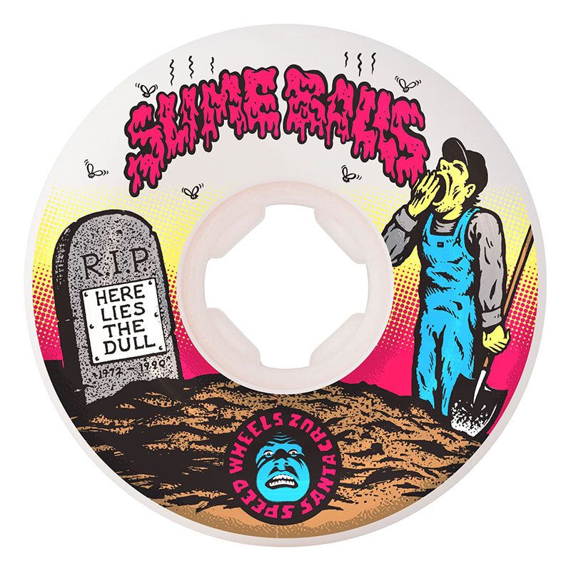 Slime Balls 60mm 95a Death of Dull Vomits White Skateboard Wheels 4pk 5150 Skate Shop