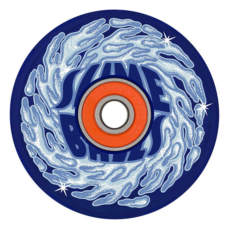 Slime Balls 66mm SB Ice Light Ups OG Slime Blue Skateboard Wheels 4pk 5150 Skate Shop