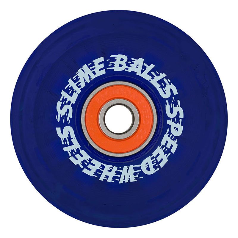Slime Balls 66mm SB Ice Light Ups OG Slime Blue Skateboard Wheels 4pk 5150 Skate Shop