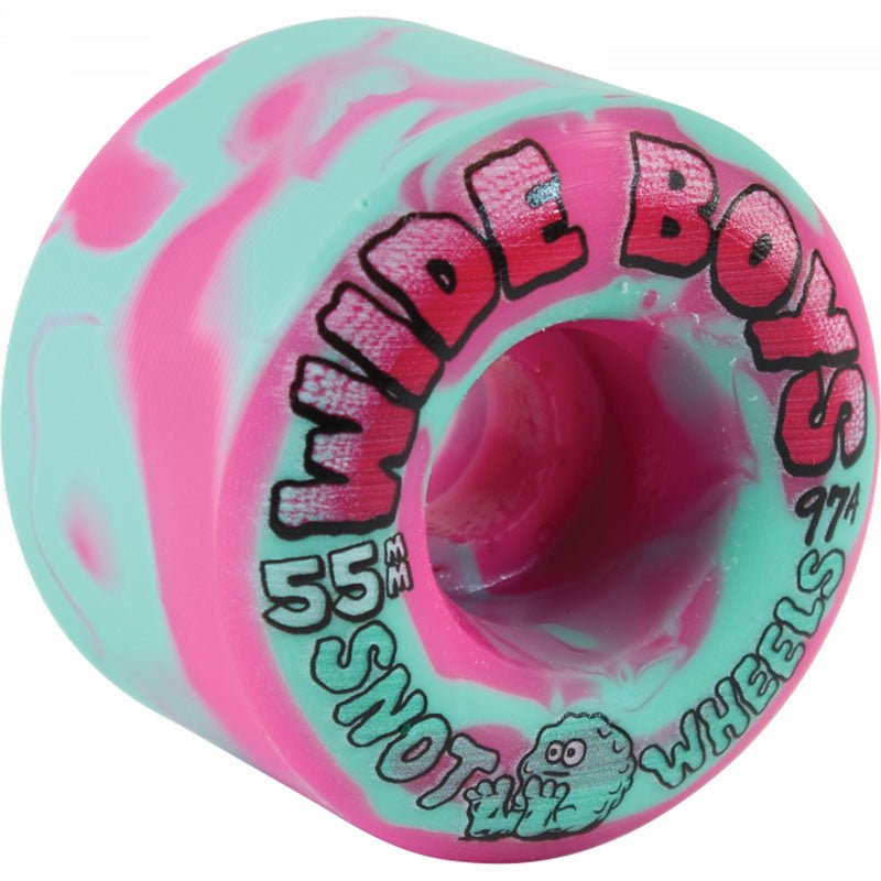 Snot 55mm 97a WIDE BOYS ICE/PINK SWIRL Skateboard Wheels 4pk - 5150 Skate Shop