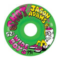 Snot Wheel Co. 52mm 99a Jason Adams Wide Boys Green Skateboard Wheels 4pk