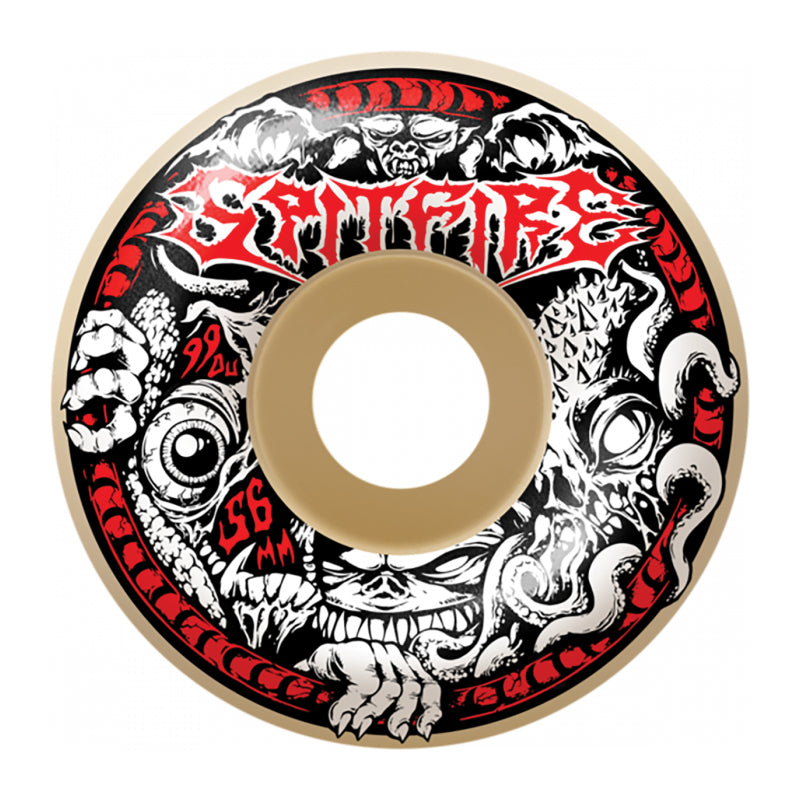 Spitfire 56mm 99a F4 RADIAL FULL DEMON GATE NATURAL Skateboard Wheels 4pk