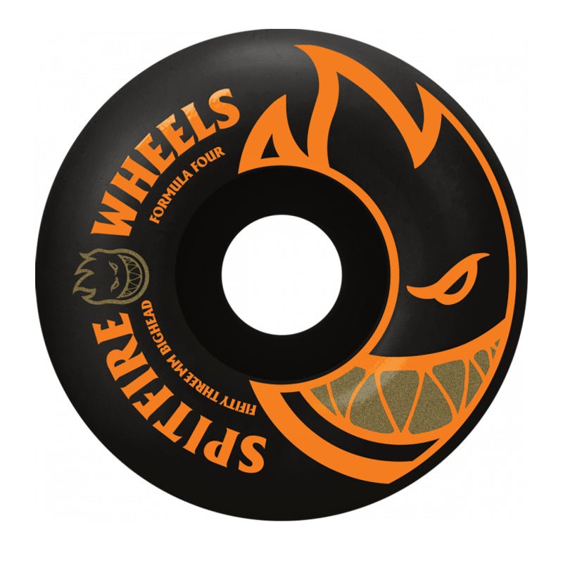 Spitfire 53mm 99a F4 CLASSIC BIGHEAD Black W/Orange Skateboard Wheels 4pk