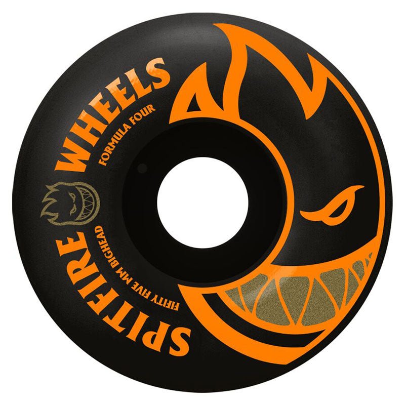 Spitfire 53mm 99d FORMULA FOUR BIGHEAD BLACK/ORANGE Skateboard Wheels 4pk - 5150 Skate Shop