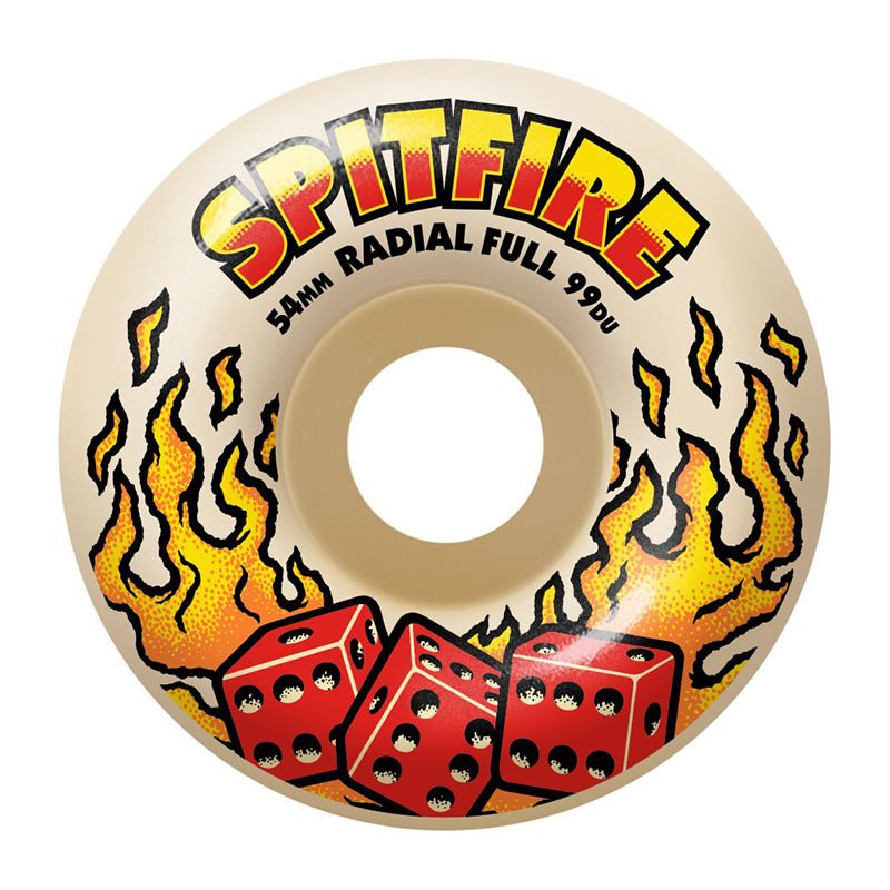 SPITFIRE 54mm 99d FORMULA FOUR HOT HAND RADIAL FULL Skateboard Wheels 4pk - 5150 Skate Shop