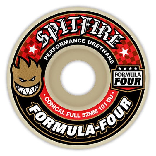 Spitfire 56mm 101d FORMULA FOUR CONICAL FULL Skateboard Wheels 4pk - 5150 Skate Shop