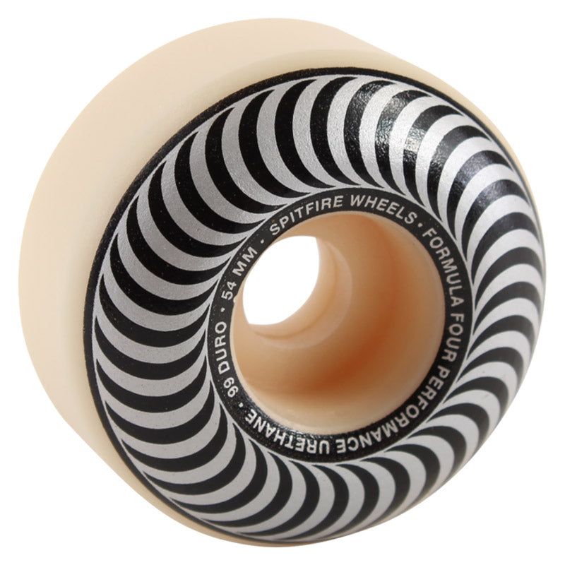 Spitfire F4 54mm 99a CLASSIC SWIRL White W/Silver Skateboard Wheels 4pk 5150 Skate Shop