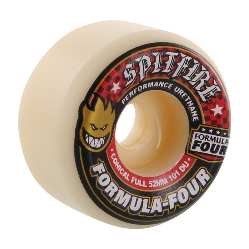 Spitfire Formula Four 52mm 101a CONICAL FULL WHT W/RED Skateboard Wheels 4pk