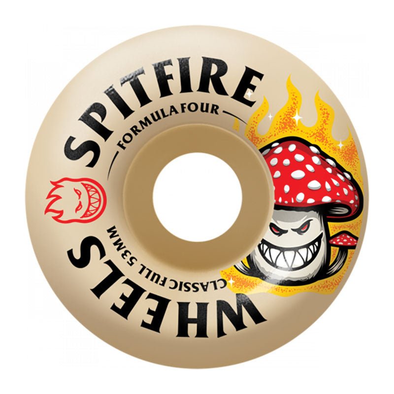 Spitfire Wheels 53mm 99a Formula Four Classic Full Shroom Bighead Natural Skateboard Wheels 4pk