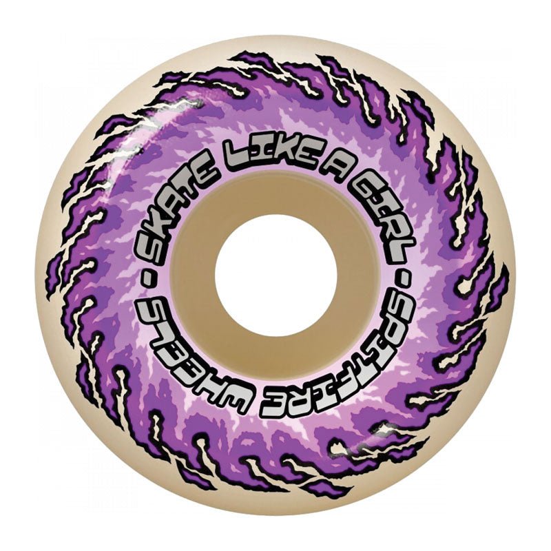 Spitfire Wheels 54mm 99a Formula Four OG Classic Skate Like a Girl Natural / Purple Skateboard Wheels 4pk