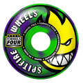 Spitfire 56mm 99a F4 Radial Full Swirl 56 Neon Green/Purple Skateboard Wheels 4pk