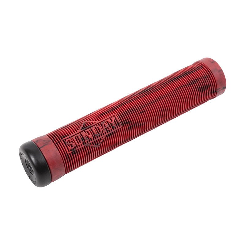 Sunday BMX Cornerstone Black/Maroon Swirl Bicycle Grips