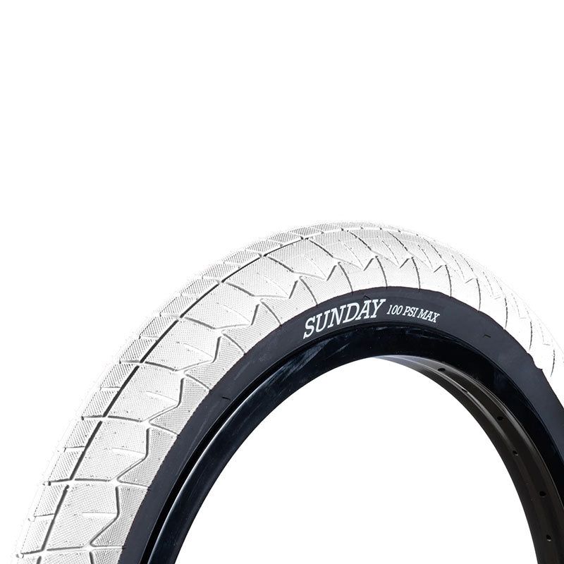 Sunday Current v2 20" x 2.40" (White/Black) - White / Black Wall Bicycle Tire 5150 Skate Shop