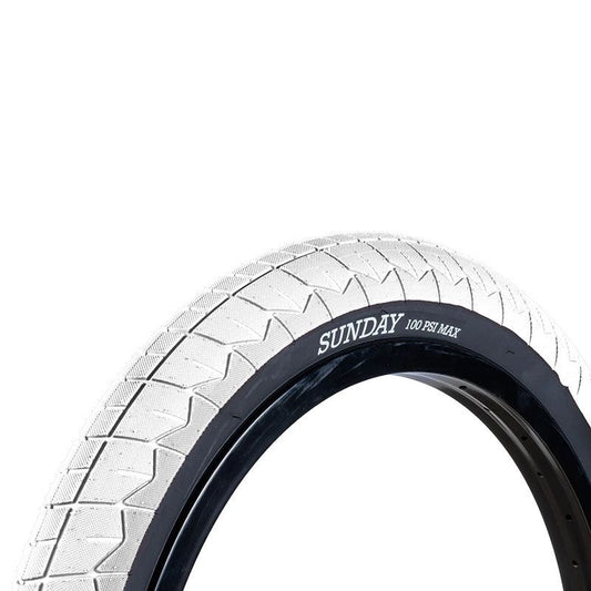 Sunday Current v2 20" x 2.40" (White/Black) - White / Black Wall Bicycle Tire 5150 Skate Shop