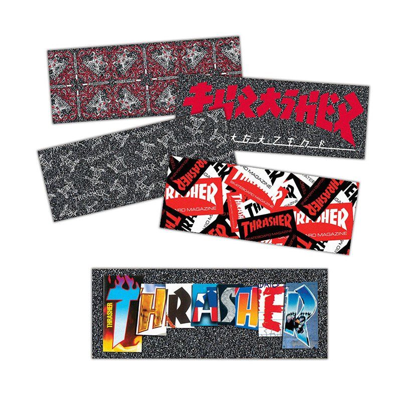 Thrasher Grip Strips 9" x 3.25" Bg/5 Graphic Mob 5pk 5150 Skate Shop