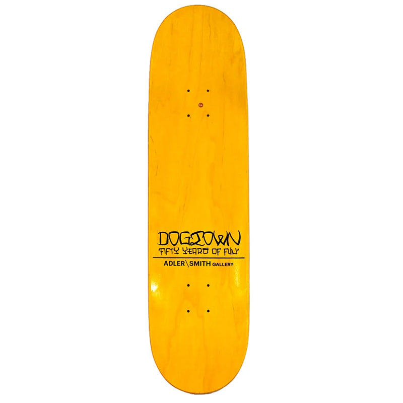 Dogtown '50 Years of Fun' Dressen Deck Yellow Stain 8.25" Skateboard Deck