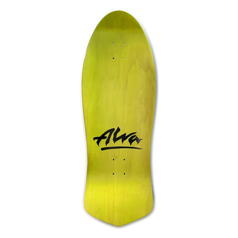 Alva 11.125" x 30.75"DOLPHIN GREEN/SILVER/RED/BLACK Skateboard Deck