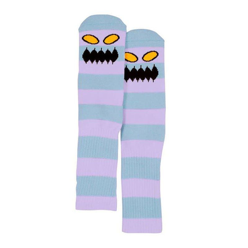 Toy Machine Big Stripe Lavender Blue Socks 1pr 5150 Skate Shop