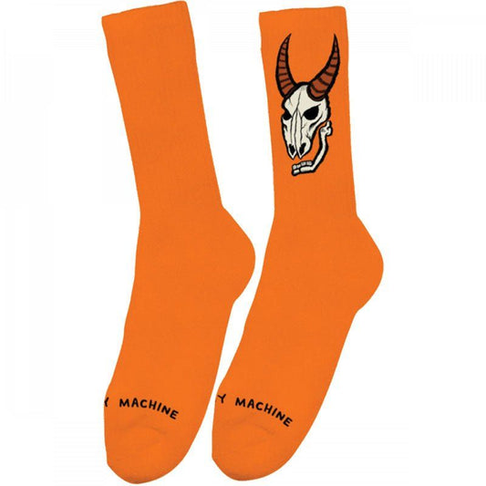 Toy Machine Heavy Metal Orange Crew Socks 1pr 5150 Skate Shop