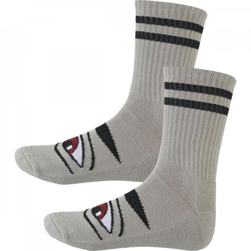 Toy Machine Sect Eye Grey Crew Socks 1pr 5150 Skate Shop