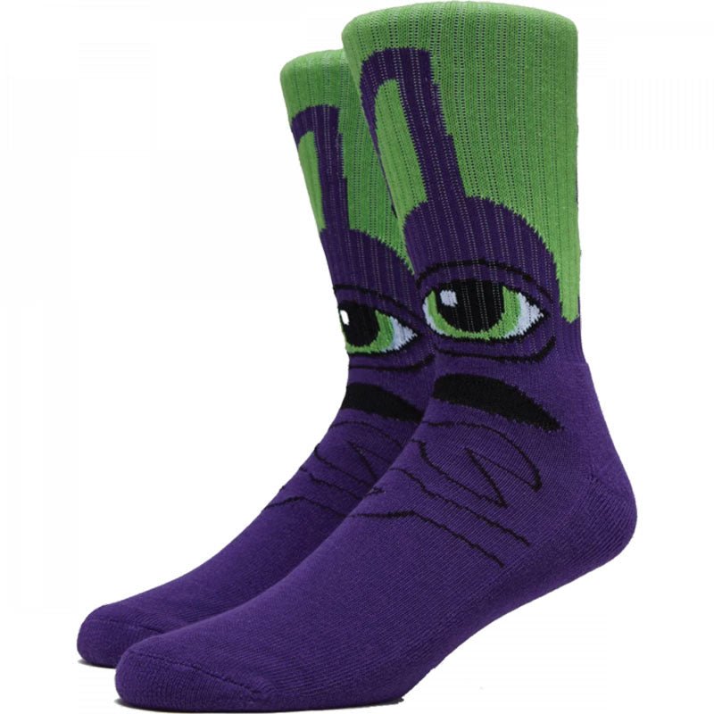 Toy Machine Sect Hug Purple Crew Socks 1pr