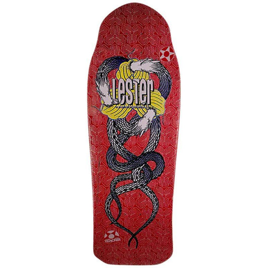 Tracker Deck 10.5" x 30.625" RED STAIN Lester Kasai Twin Dragon Skateboard Deck 5150 Skate Shop