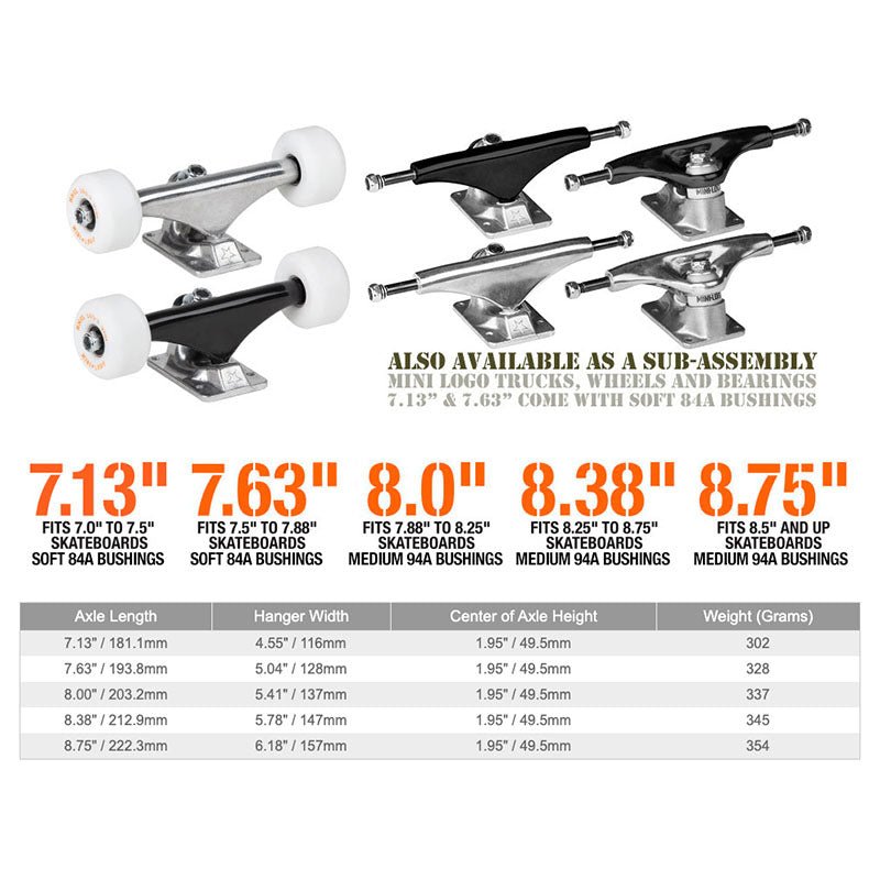 Truck Sizing Charts-5150 Skate Shop