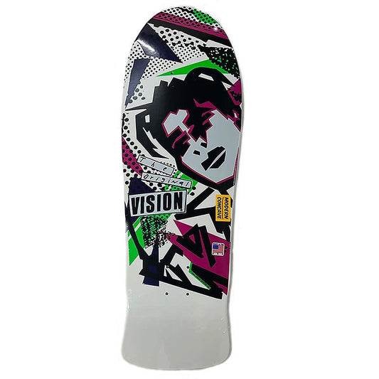 Vision 10" x 30.25" MG Modern Concave WHITE DIP Skateboard Deck 5150 Skate Shop