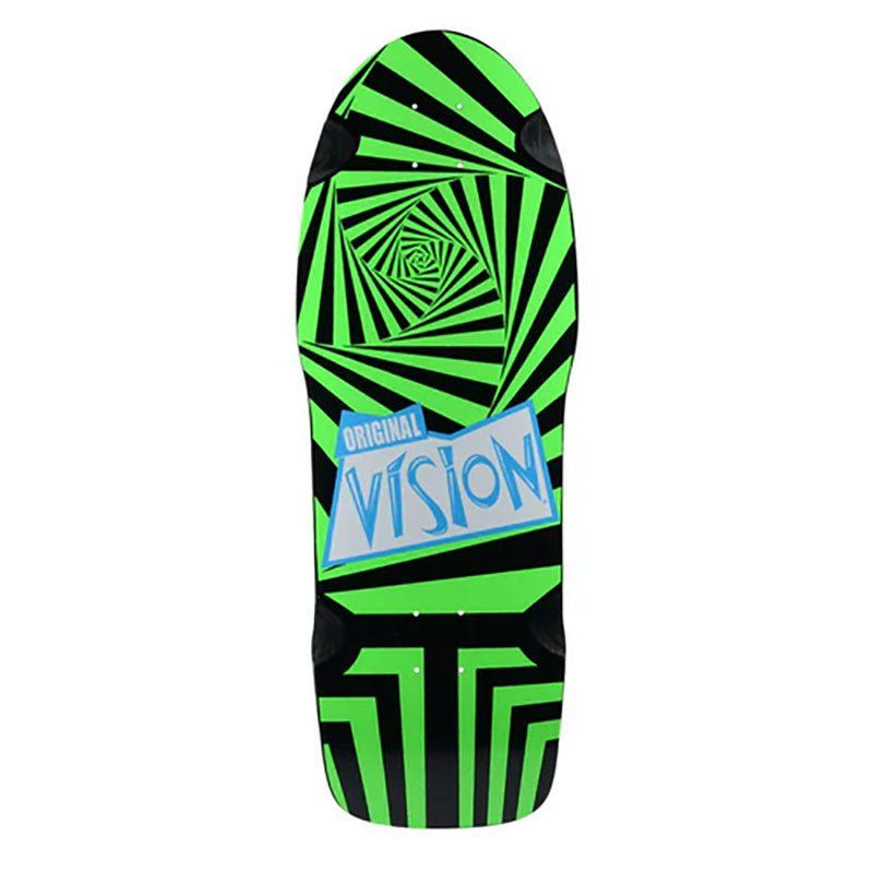Vision 10" x 30" Original Black/Green Skateboard Deck 5150 Skate Shop