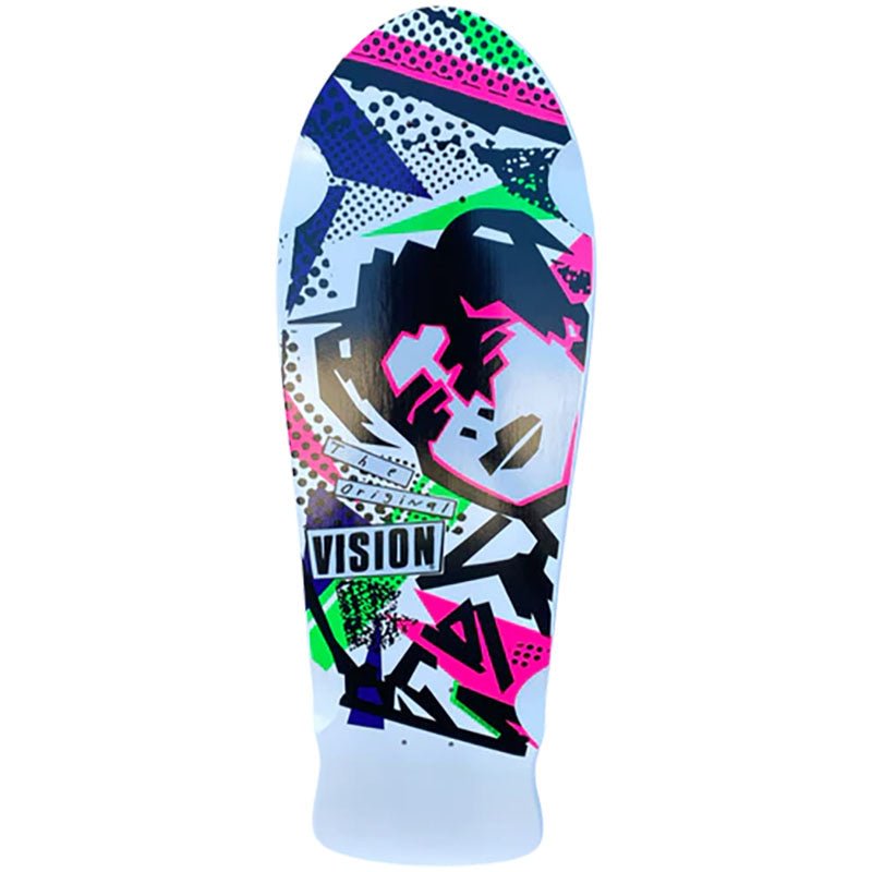 Vision 10" x 30" Original MG Special Colorway's Limited WHITE DIP Skateboard Deck