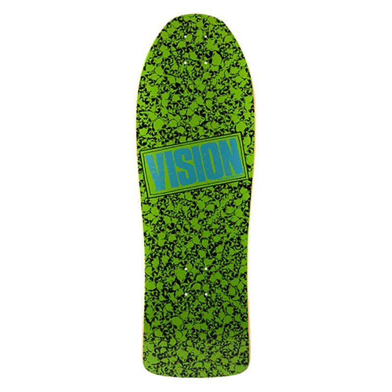 Vision 10"x 30" Punk Skull (GREEN) Skateboard Deck 5150 Skate Shop