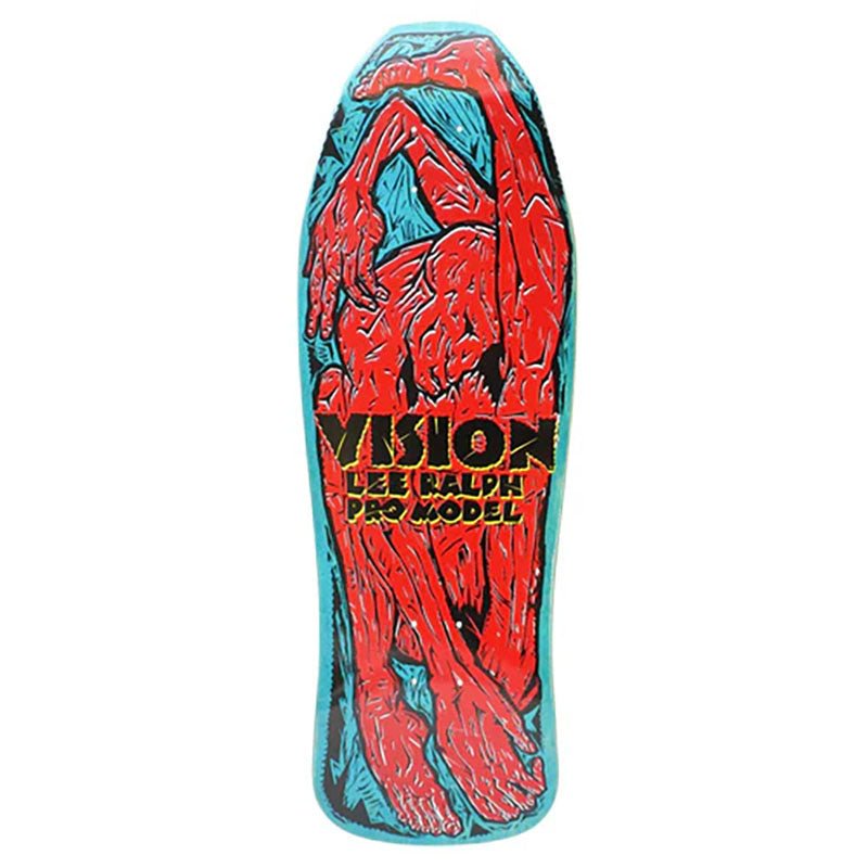 Vision 10.25" x 30.75" Lee Ralph Modern Concave (Turquoise Stain/Red) Skateboard Deck - 5150 Skate Shop