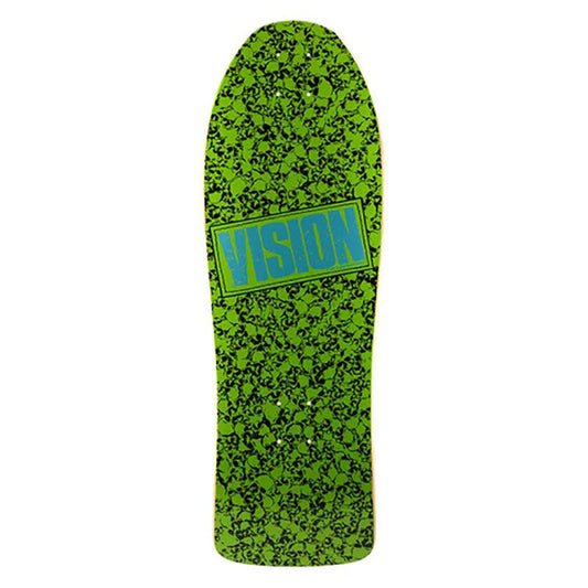 Vision 10"x 30" Punk Skull GREEN Skateboard Deck (ON THE WAY) - 5150 Skate Shop